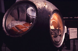 Макет спускаемого аппарата Гагарина в мемориальном музее космонавтики